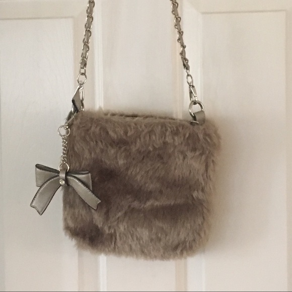 Charming Charlie Handbags - Charming Charlie Fur Cross Body